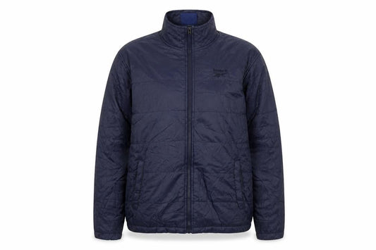 Reebok Women Blue XL Puffer Jacket Lightweight Full Zip