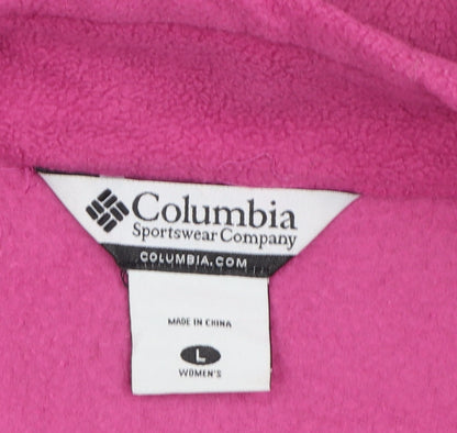 Columbia Women's Pink Fleece Full Zip Jacket Size L
