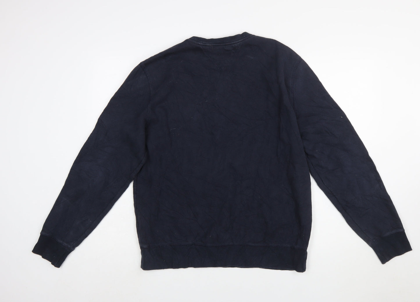 Tommy Hilfiger Men’s Navy Blue Logo Crew Neck Sweatshirt L