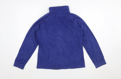 Columbia Boys Blue Fleece Full Zip Jacket Size 14 Years Lightweight Outdoor
