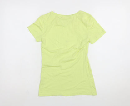 Tommy Jeans Women's Yellow XS Slim Fit Cotton T-Shirt