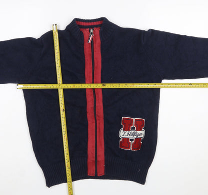 Tommy Hilfiger Boys Navy Blue Full Zip Cotton Cardigan M 12-14 Years