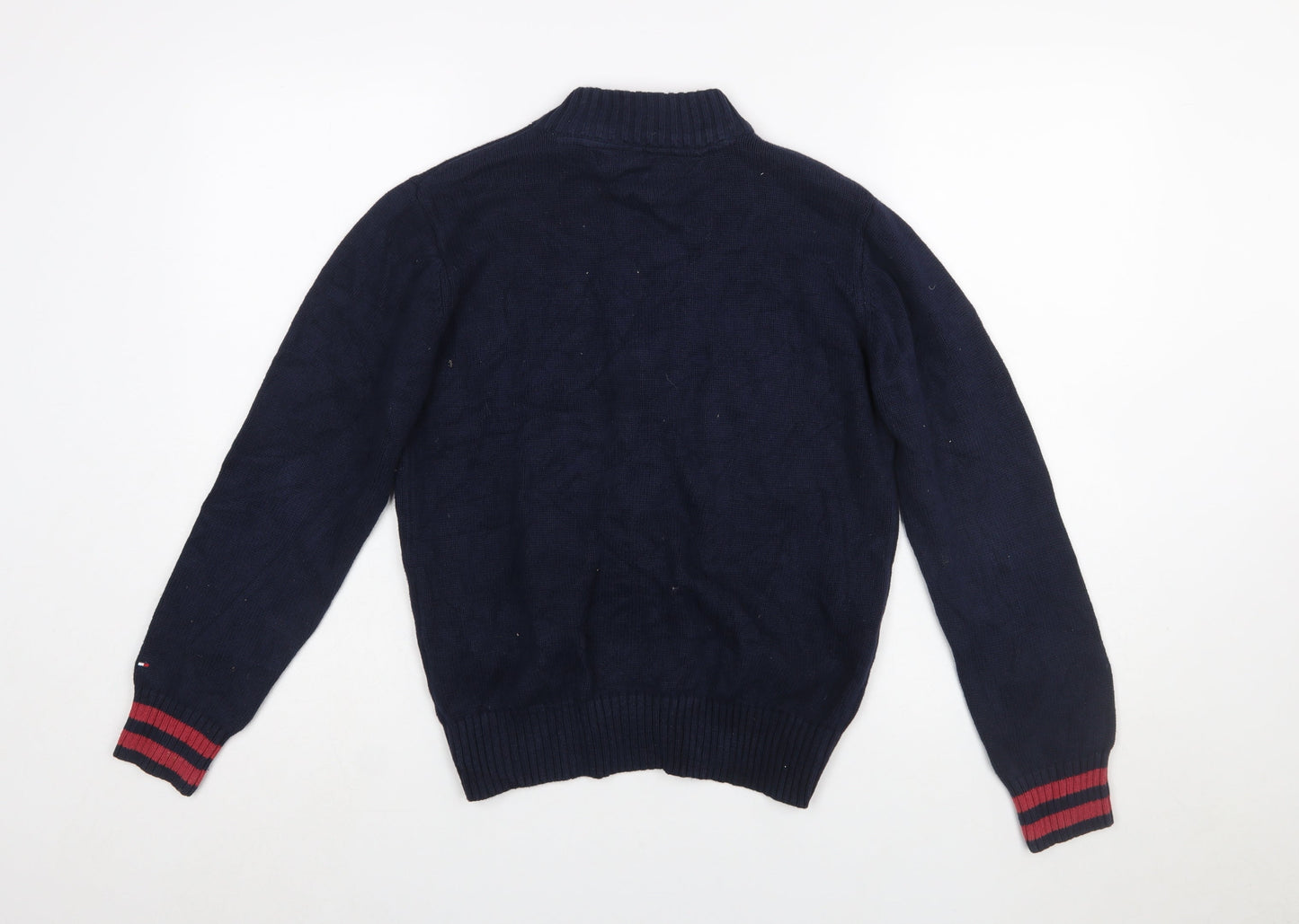 Tommy Hilfiger Boys Navy Blue Full Zip Cotton Cardigan M 12-14 Years