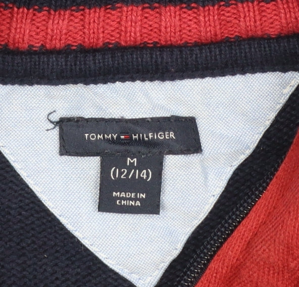 Tommy Hilfiger Boys Navy Blue Full Zip Cotton Cardigan M 12-14 Years