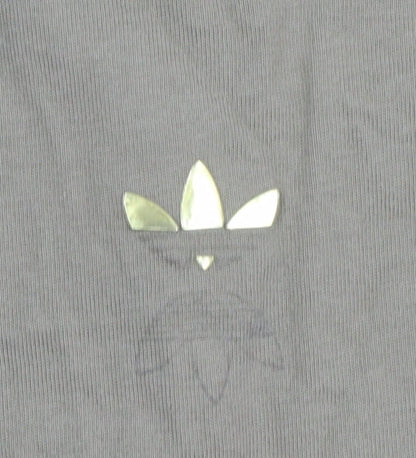 Adidas Womens Green Cotton Zip Back Relaxed Fit T-Shirt Size 16