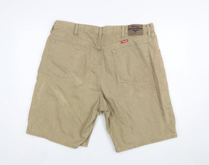 Wrangler Men's Beige Chino Shorts Size 40 Relaxed Fit Denim Cotton