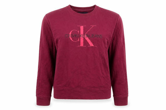 Calvin Klein Jeans Women’s Red Cotton Pullover Sweatshirt Size M