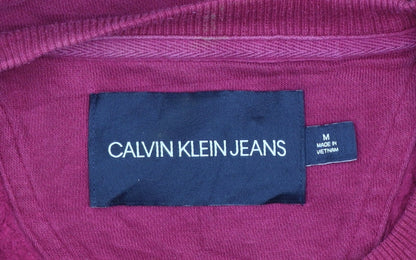 Calvin Klein Jeans Women’s Red Cotton Pullover Sweatshirt Size M