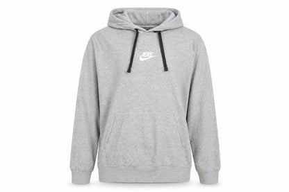 Nike Women Grey Pullover Hoodie Size M Logo Embroidered Sweatshirt