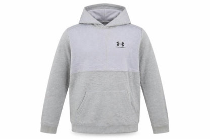 Under Armour Boys Grey XL Pullover Hoodie with Logo ColdGear Fleece