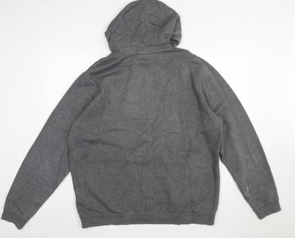 Nike Men's Grey XL Full Zip Hoodie Sweatshirt with Logo
