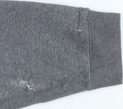 Nike Men's Grey XL Full Zip Hoodie Sweatshirt with Logo