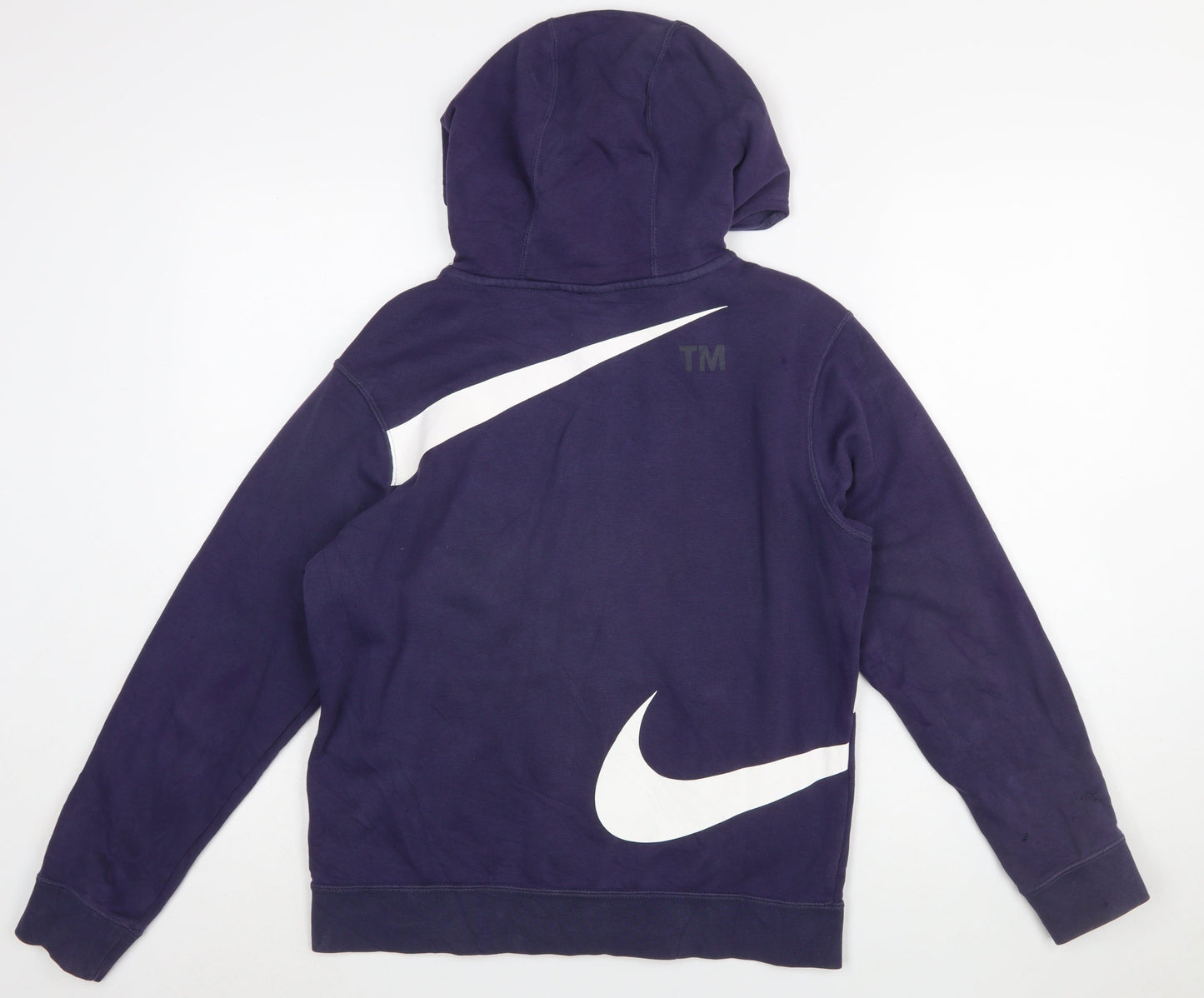 Nike Boys Purple Full Zip Hoodie Size XL 158-170cm Cotton Blend