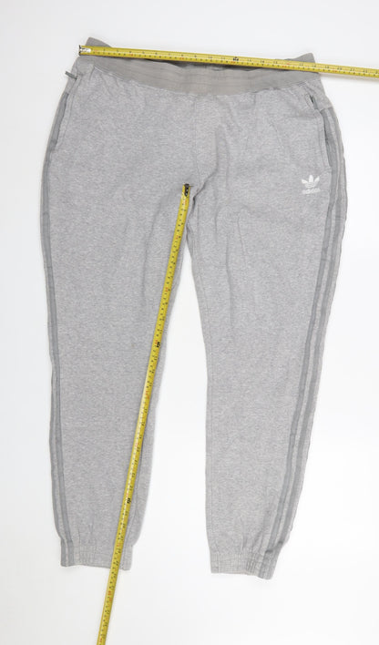 Adidas Mens Grey XL Jogger Sweatpants Cotton Blend Casual