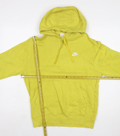 Nike Men's Yellow Pullover Hoodie Small Regular Fit