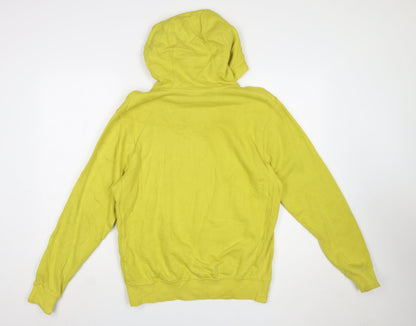 Nike Men's Yellow Pullover Hoodie Small Regular Fit