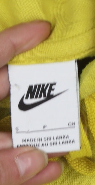 Nike Men's Yellow Pullover Hoodie Small Regular Fit