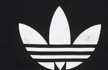 Adidas Men's Black Small Pullover Crew Neck Logo Sweatshirt
