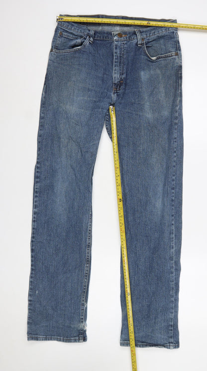 Wrangler Men’s Blue Regular Fit Straight Denim Jeans 32x32
