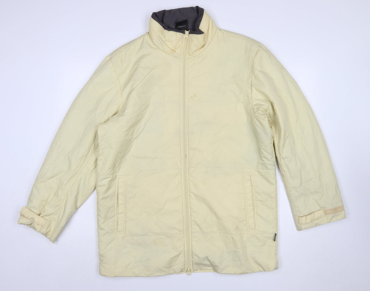 Adidas Men's Beige Lightweight Full Zip Jacket Size S