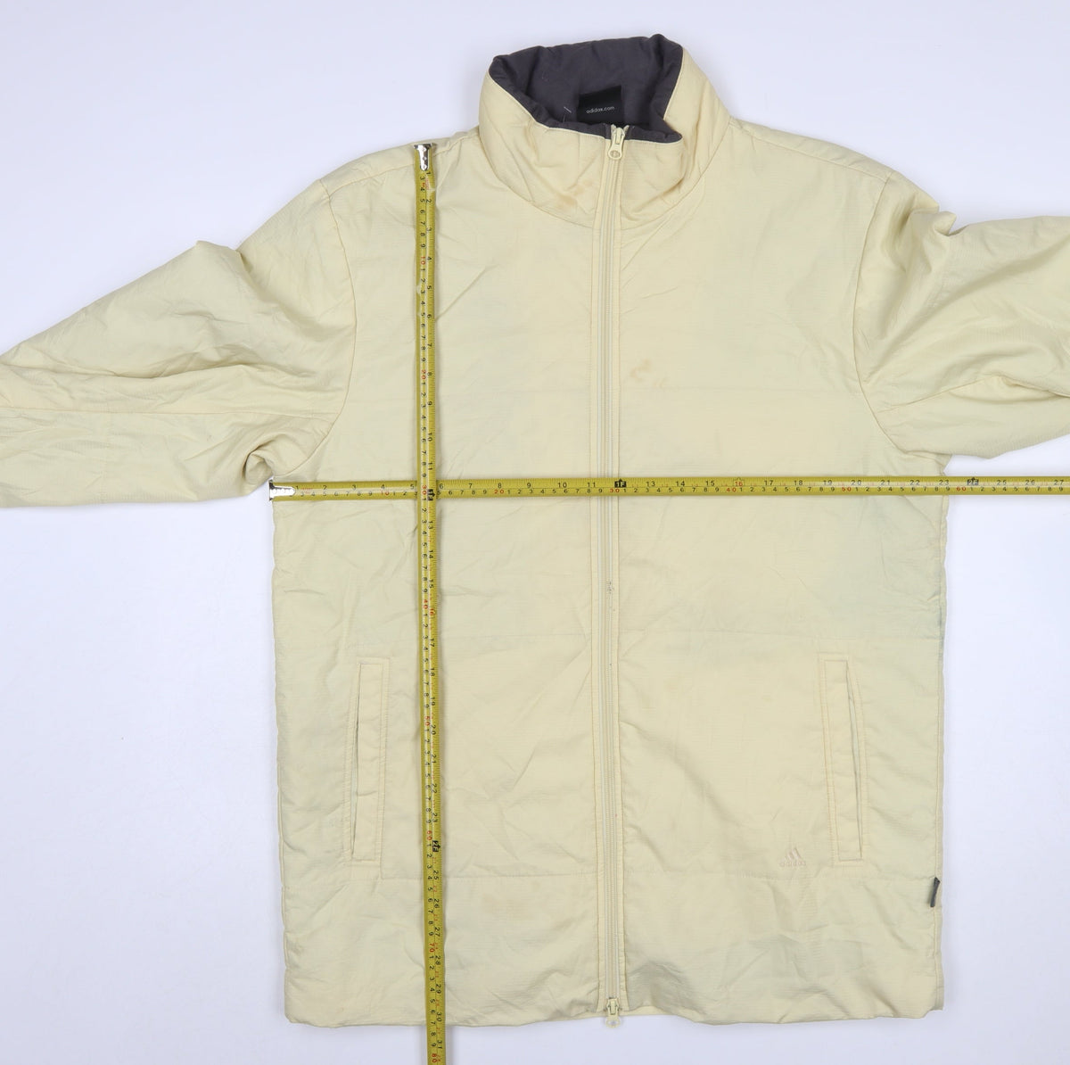 Adidas Men's Beige Lightweight Full Zip Jacket Size S