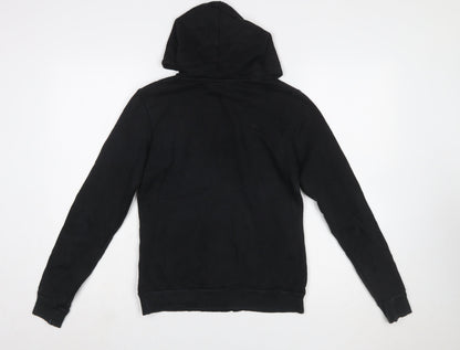 Puma Womens Black XS Pullover Hoodie with Logo Print