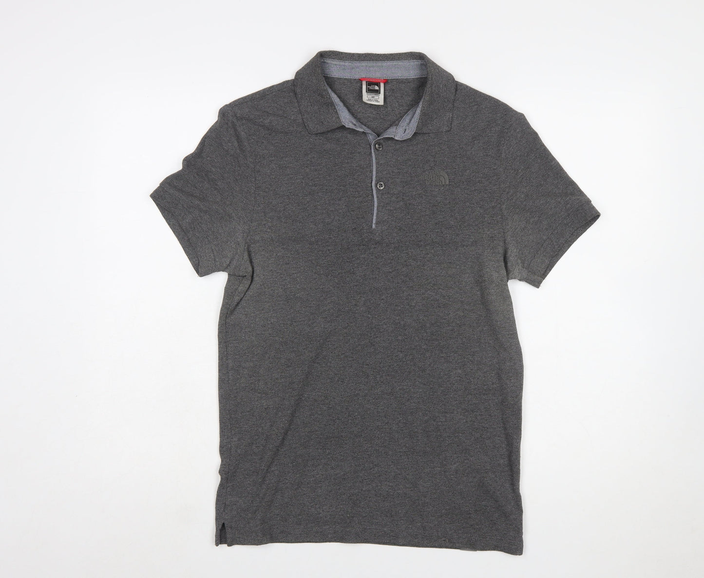 The North Face Men's Grey Short Sleeve Polo Shirt Size S