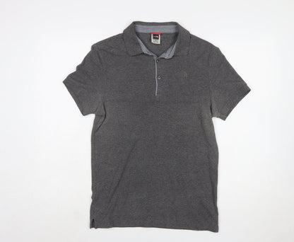 The North Face Men's Grey Short Sleeve Polo Shirt Size S