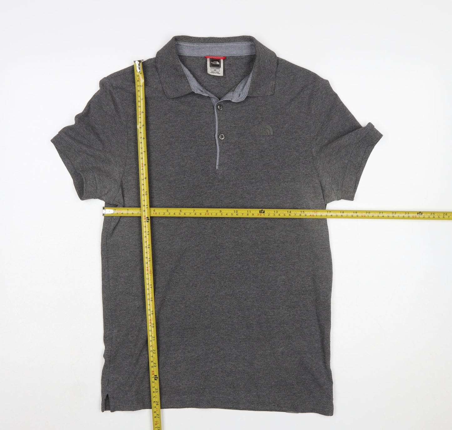 The North Face Men's Grey Short Sleeve Polo Shirt Size S