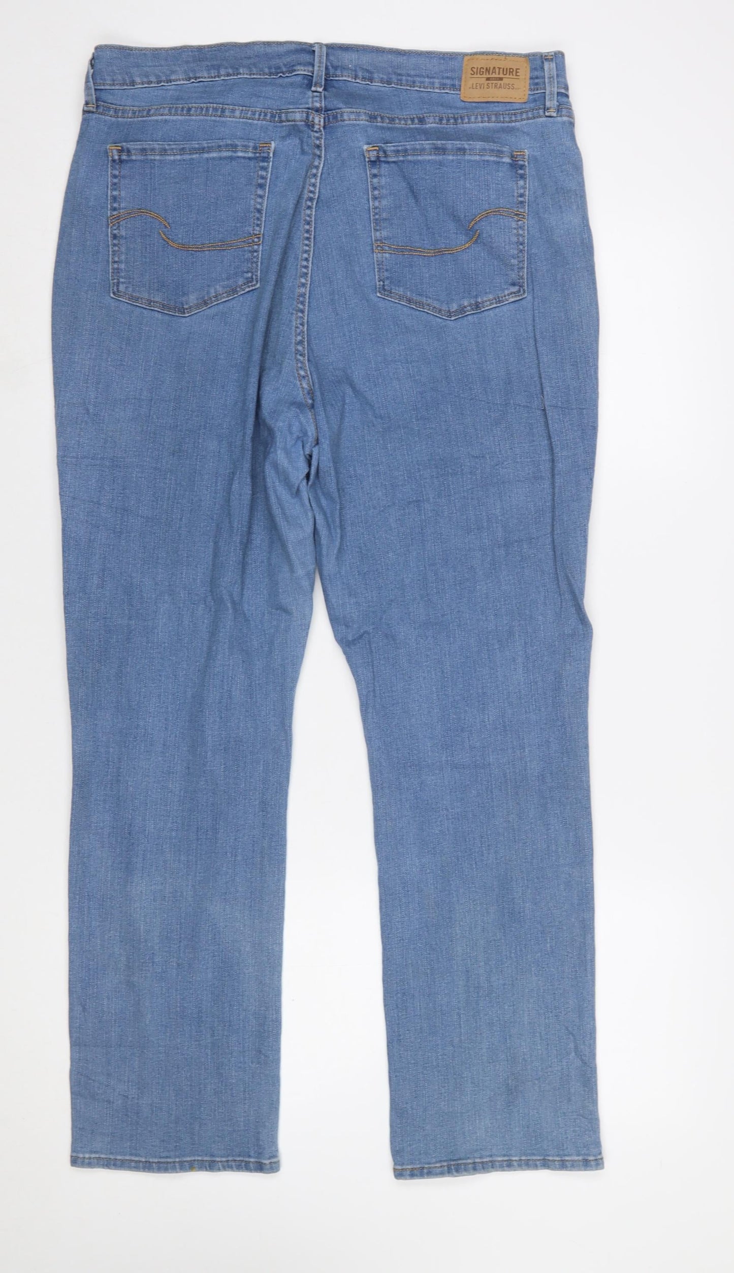 Levi Strauss Women Blue Straight Jeans Size 18S Stretch Denim