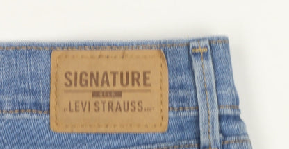 Levi Strauss Women Blue Straight Jeans Size 18S Stretch Denim