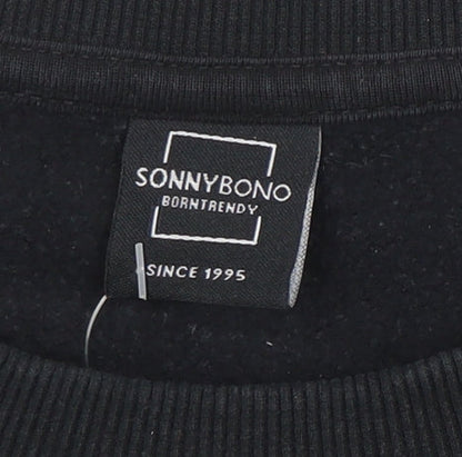Sonny Bono Men’s Black Graphic Pullover Sweatshirt L