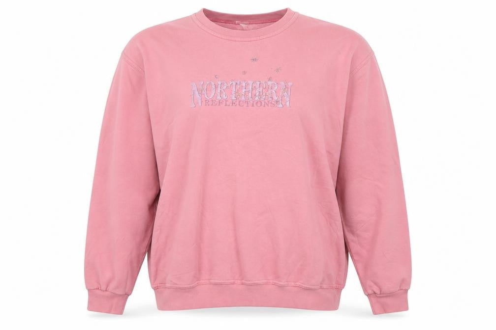 Northern Reflections Women Pink XL Pullover Sweatshirt Cotton Blend