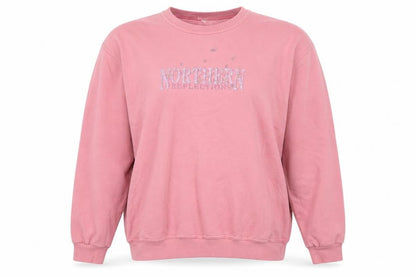 Northern Reflections Women Pink XL Pullover Sweatshirt Cotton Blend