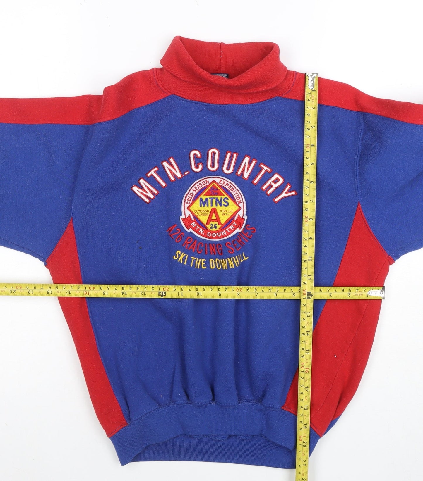 GAP Boys Red Blue XL Pullover Sweatshirt with Embroidered Ski Logo