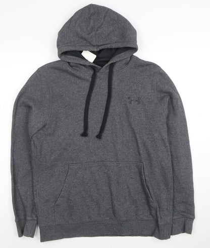 Under Armour Men's Grey Fitted Pullover Hoodie Size S ColdGear