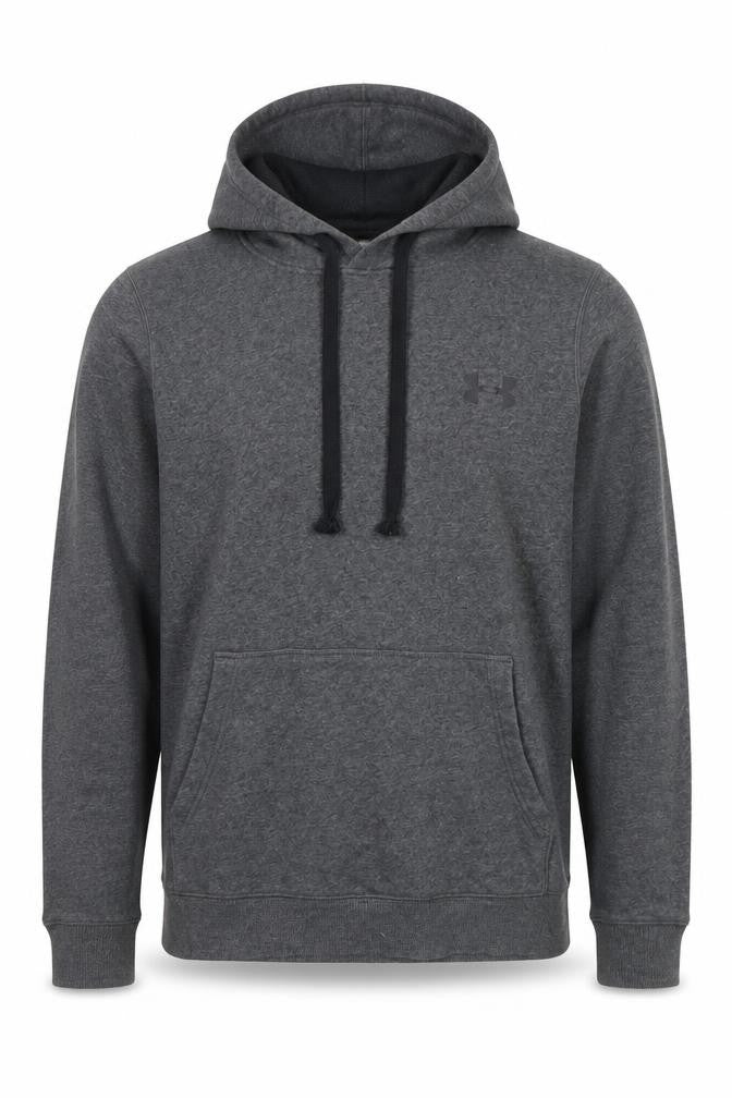 Under Armour Men's Grey Fitted Pullover Hoodie Size S ColdGear