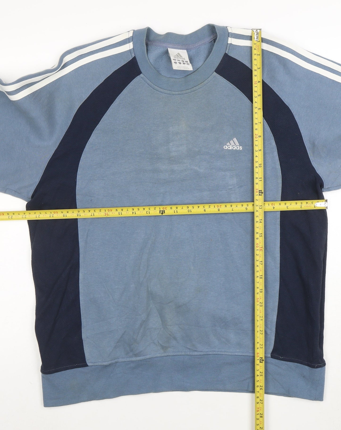 Adidas Men’s Blue Crew Neck Pullover Sweatshirt M Regular Fit