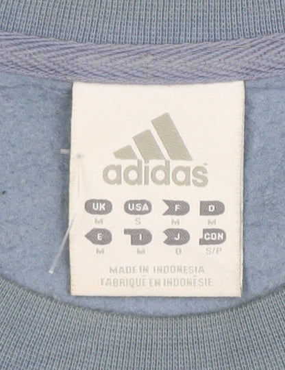 Adidas Men’s Blue Crew Neck Pullover Sweatshirt M Regular Fit