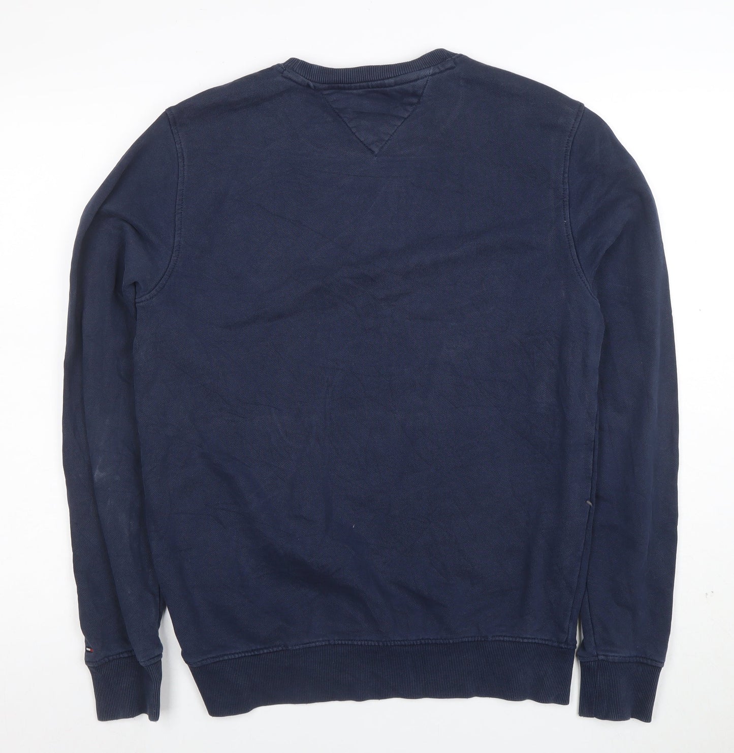 Tommy Hilfiger Men Blue S Pullover Crew Neck Graphic Sweatshirt