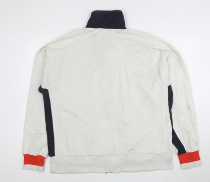Puma Men's XL White Full Zip Sweatshirt with Red Trim