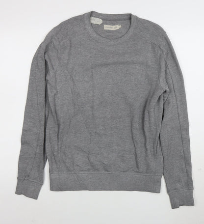 Calvin Klein Jeans Men’s Grey Logo Pullover Sweatshirt Size S