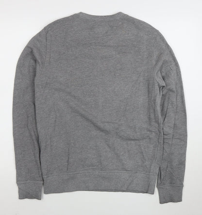 Calvin Klein Jeans Men’s Grey Logo Pullover Sweatshirt Size S