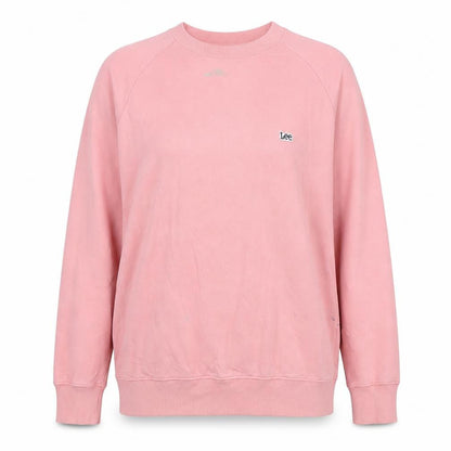 Lee Women Pink Cotton Regular Fit Crew Neck Sweatshirt L