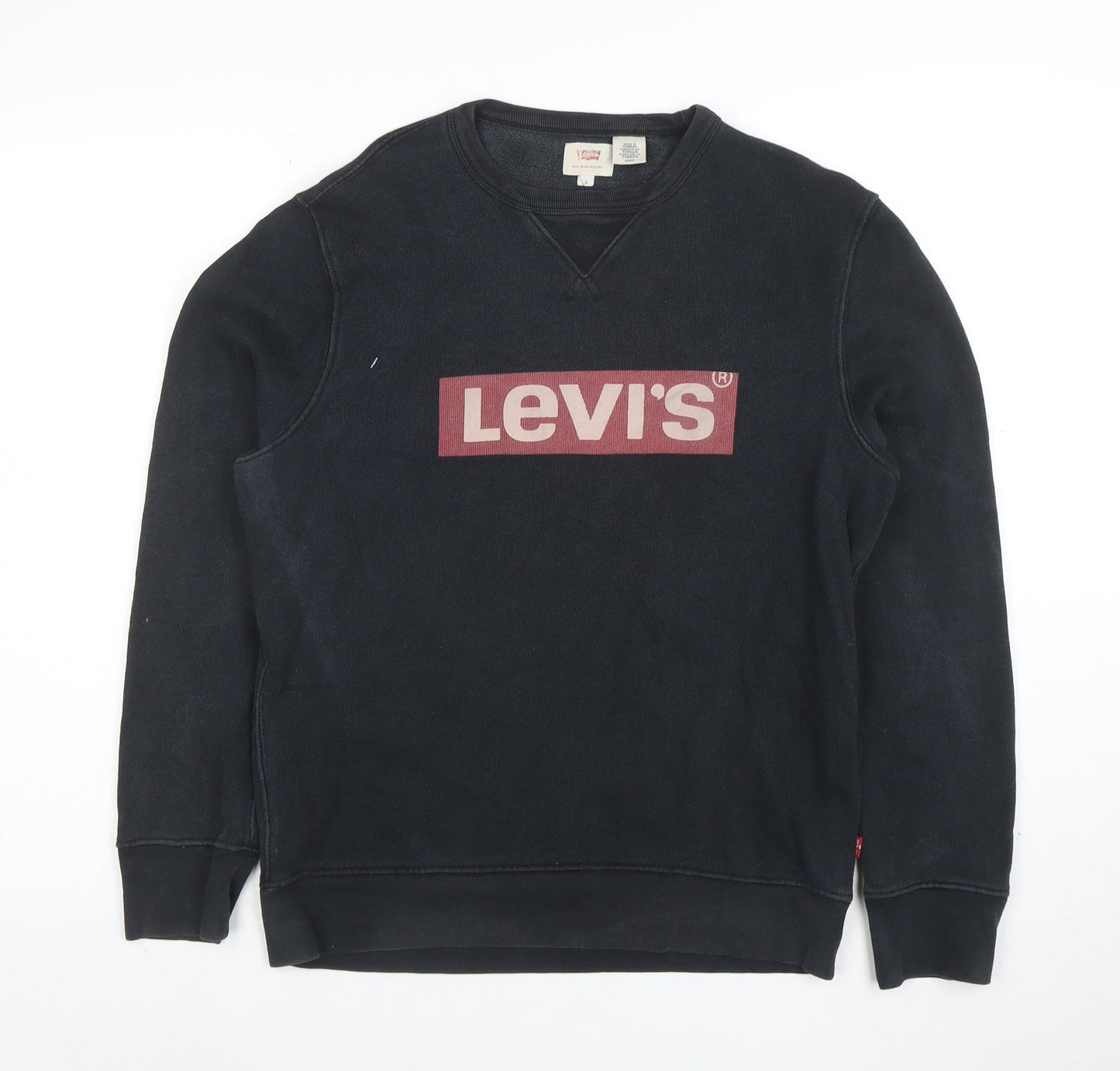 Levi's Men's Black Graphic Logo Pullover Sweatshirt Size S