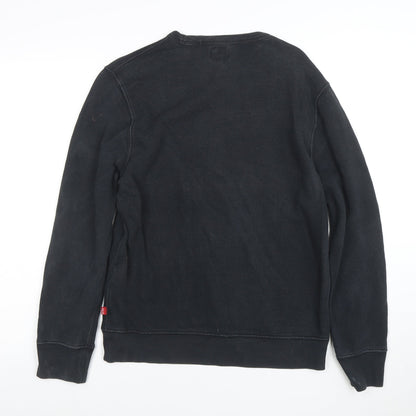 Levi's Men's Black Graphic Logo Pullover Sweatshirt Size S