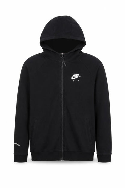 Nike Boys Black Full Zip Hoodie Air Logo XL 13-15 Years Cotton Blend