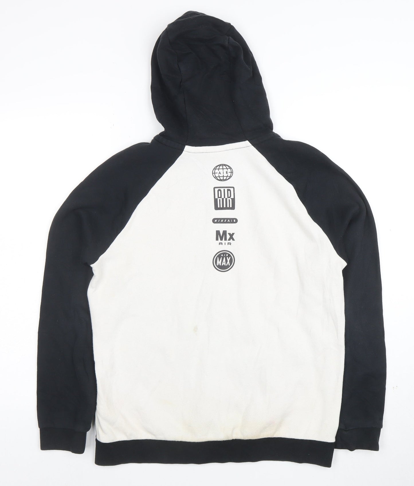 Nike Boys Black Full Zip Hoodie Air Logo XL 13-15 Years Cotton Blend