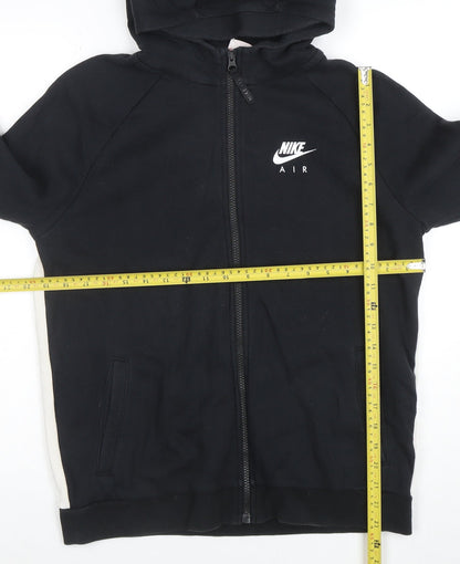 Nike Boys Black Full Zip Hoodie Air Logo XL 13-15 Years Cotton Blend