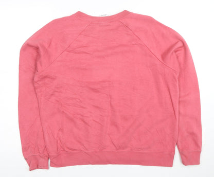 Nike Women’s Pink Crew Neck Pullover Sweatshirt M Cotton Blend